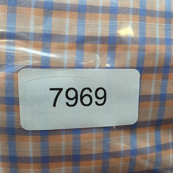 Mens Cremeux Classics Orange & Blue Plaid Shirt Button Down Long Sleeve Size M - Picture 9 of 9